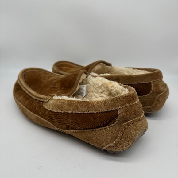 Ugg Ascot Chestnut Brown Corduroy Moccasin Slippers Mens Size 12 main image 13